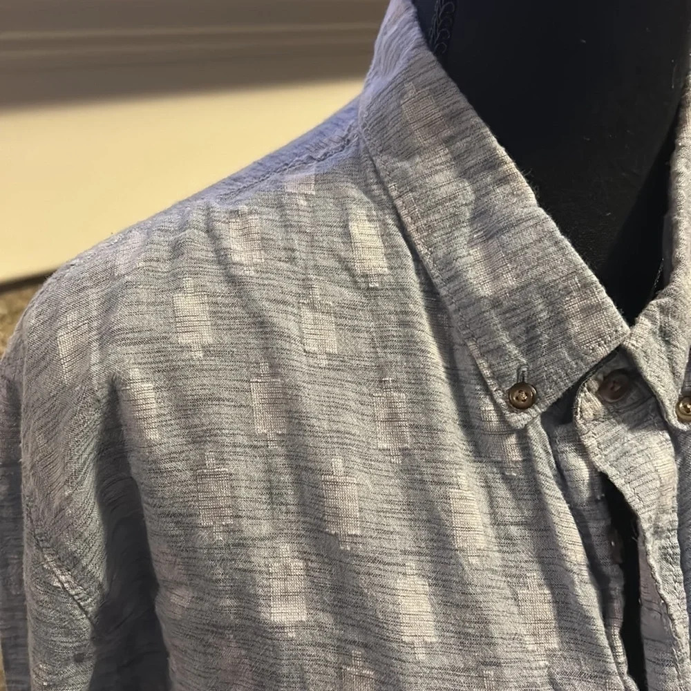 Blue Patterned Vans Button Up - Picture 2 of 4